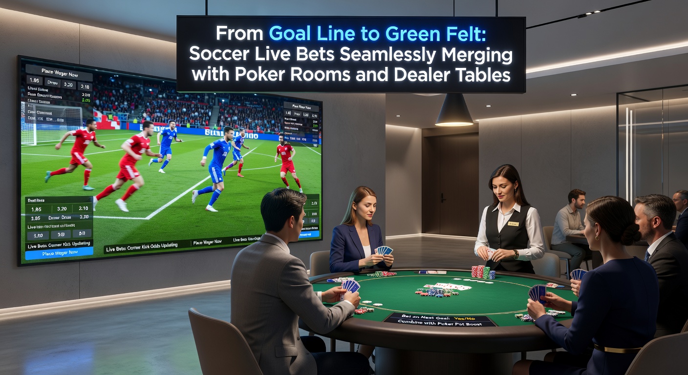 Vergleichender Screenshot: Fußball-Livewette läuft neben einem Live-Blackjack-Tisch und Poker-Turnier auf einem Tablet-Display